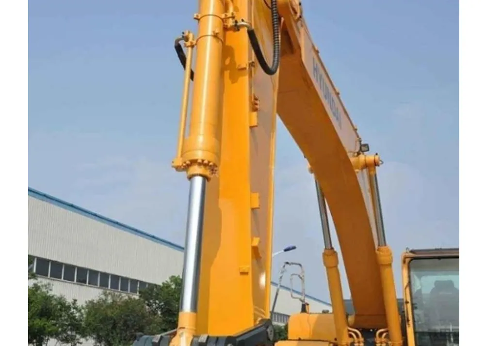 Why do hydraulic cylinders change color on excavators?