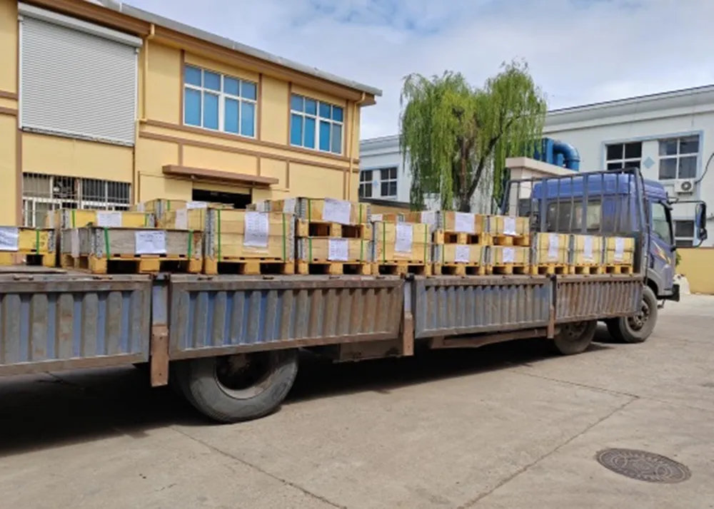 Cylinder parts via railway transport