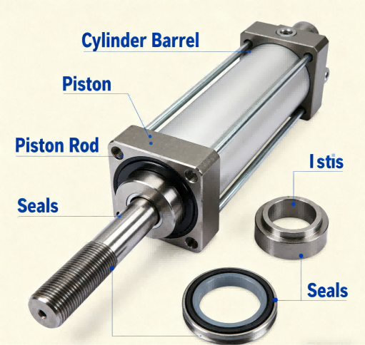 What are the instructions for using a hydraulic cylinder?
